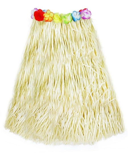 Havajská sukně dospělé 72 cm přírodní - Hawaii