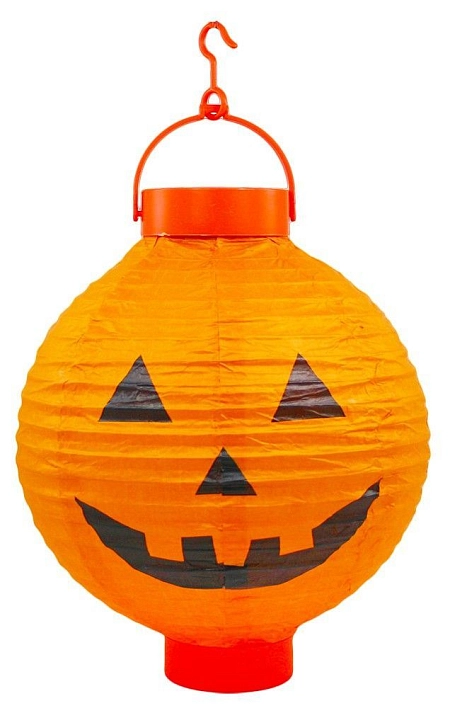 LED Svítící lampion s motivem dýně - pumpkin - HALLOWEEN - 28 cm