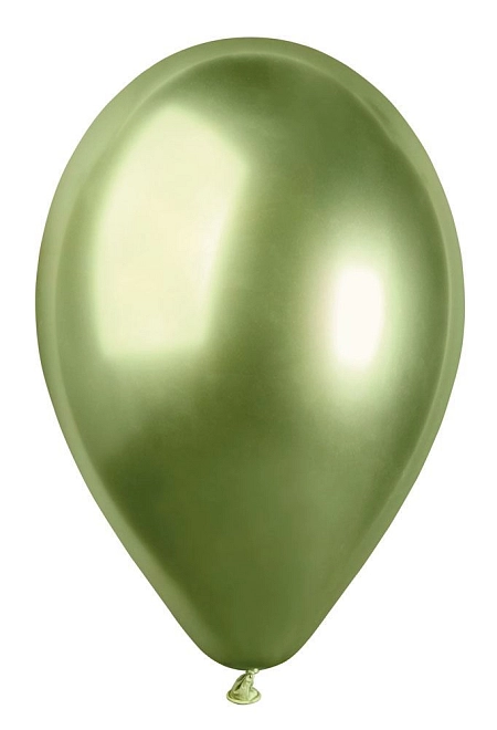 Balónek chromovaný 1 KS lesklý zelený KIWI - průměr 33 cm