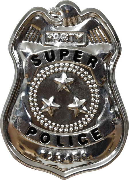 Policejní odznak - stříbrný - Policie - 7 cm