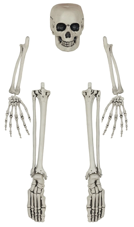 Dekorace kostra vylézající z hrobu - skeleton - 5 ks - Halloween