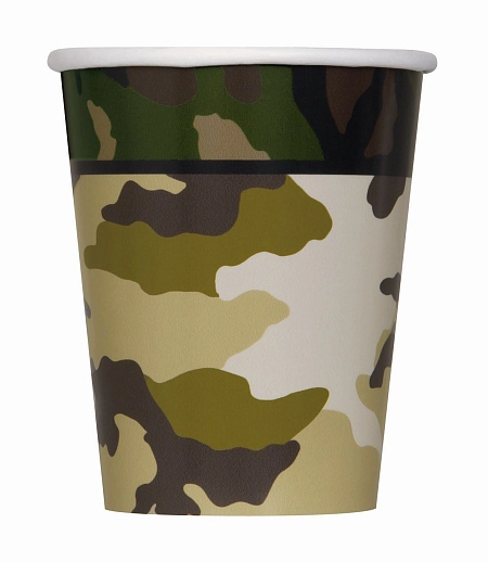 Kelímky maskáč - voják - ARMY - 270 ml - 8 ks