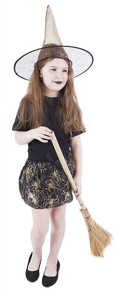 Sukně čarodějnice s kloboukem dětská - Halloween