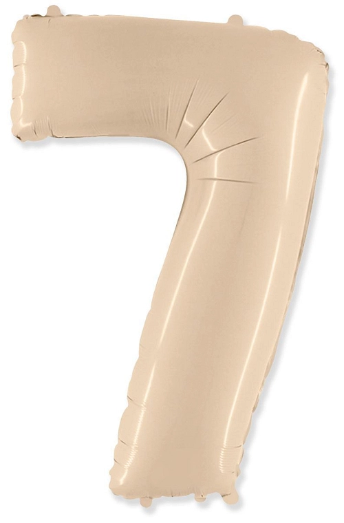 Balón foliový číslice KRÉMOVÁ  - 102 cm - 7