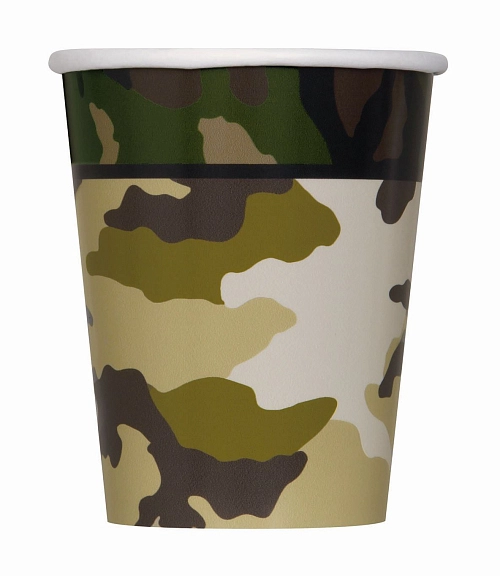 Kelímky maskáč - voják - ARMY - 270 ml - 8 ks