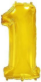 Balón foliový číslice ZLATÁ - GOLD 102 cm - 1