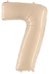Balón foliový číslice KRÉMOVÁ  - 102 cm - 7