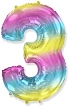 Balón foliový číslice DUHOVÁ 102 cm - 3