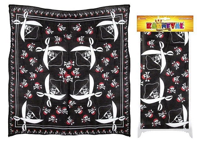 Šátek pirátský - pirát - lebka