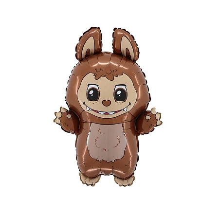 Balón foliový LABUBU hnědý - 60 cm