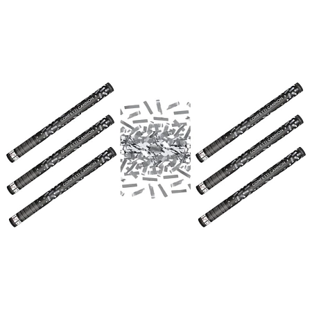 SADA Konfety 60cm STŘÍBRNÉ METALICKÉ - Silvestr - 6 ks