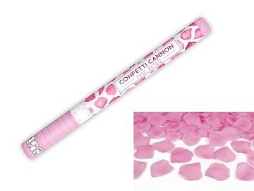 Konfety 60cm - RŮŽOVÉ OKVĚTNÍ LÍSTKY - Svatba / Valentýn