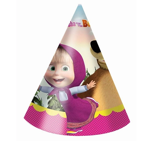 Kloboučky MÁŠA A MEDVĚD , 6 ks