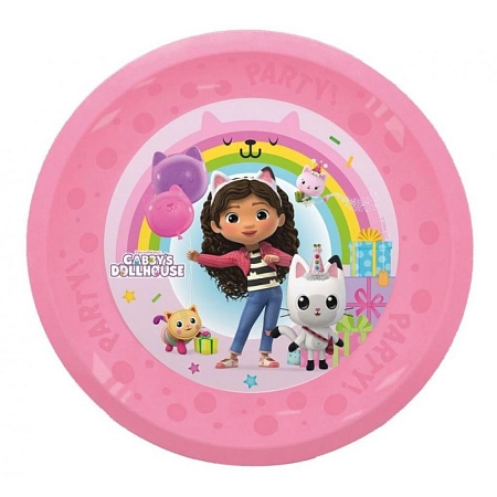 Plastový talíř Gábinin kouzelný domeček - Gabby's Dollhouse - 21 cm