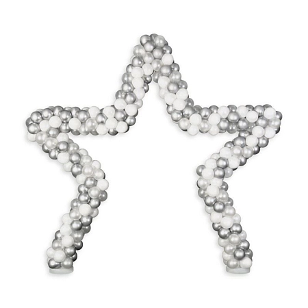 Balónková dekorace - brána - hvězda - 280 x 270 cm - PRONÁJEM