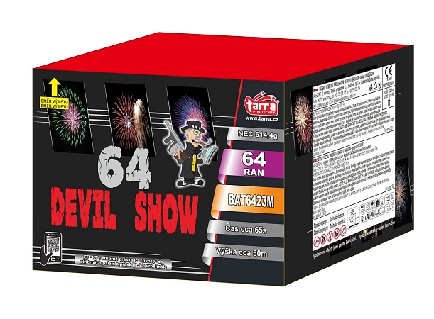 OHŇOSTROJ - BATERIE VÝMETNIC DEVIL SHOW 64 RAN  6/1