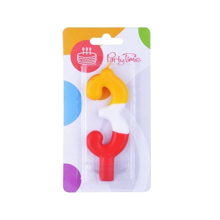 SVÍČKA BAREVNÁ ČÍSLO 3