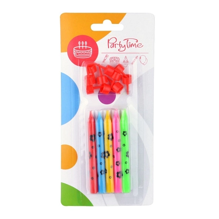 NAROZENINOVÉ SVÍČKY - KVĚTY - 10ks - 11,5 cm