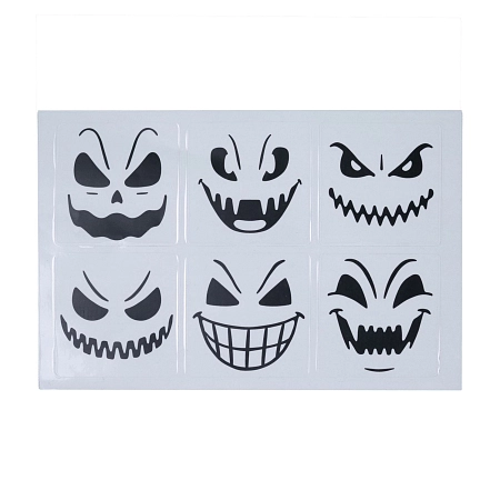 Nálepky na sklenice - dýně - pumpkin - Halloween - 6 ks