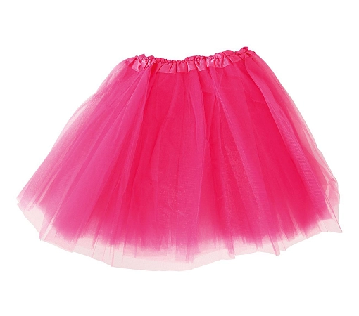 Retro dámská TUTU sukně - neon růžová - 40 cm - 80.léta - disco