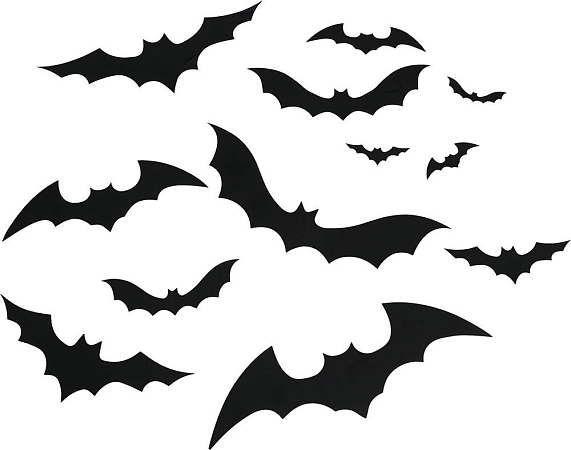 Dekorace netopýři - čarodějnice - Halloween - 12 ks