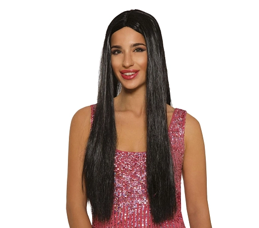 Černá paruka dlouhá - Morticia Addams