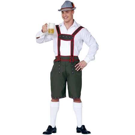 Oktoberfest kalhoty bavorák zelené - vel. XL (54-56)