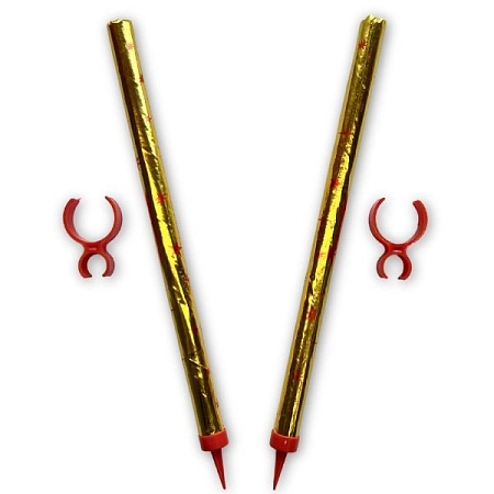 PÁRTY FONTÁNA na dort  25 cm + držák na láhev - 2 ks - zlatá 4/100/1