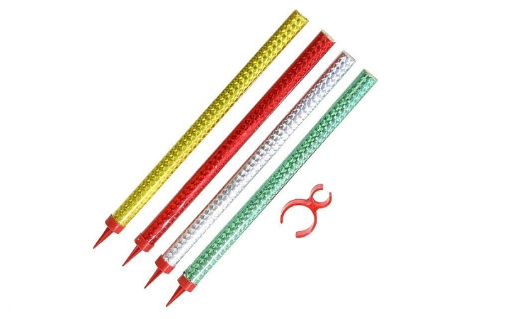 PÁRTY FONTÁNA na dort  24cm + držák na láhev - 4 ks - barevná 3/50/4