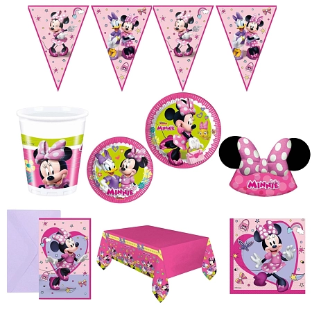 Dětská narozeninová sada myška Minnie - 10 osob