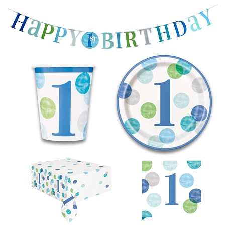 Dětská narozeninová sada 1.Narozeniny Kluk  - 10 osob