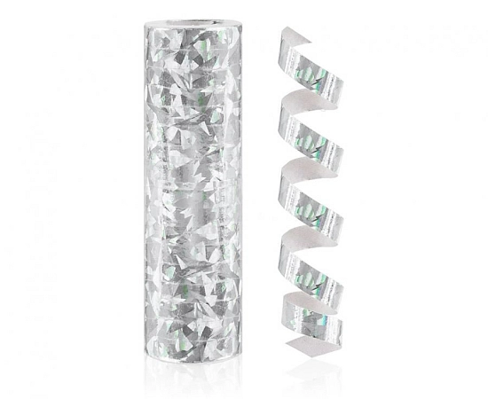 Serpentýna holografická stříbrná - 400 cm - Silvestr - 1 ks