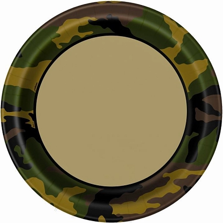 Talíře maskáč - voják - ARMY - 22 cm - 8 ks