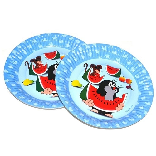 Párty talíř - tácek Krteček - Krtek a kamarádi 6 ks, 18 cm