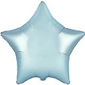 Balón foliový 45 cm  Hvězda PASTELOVÁ MODRÁ