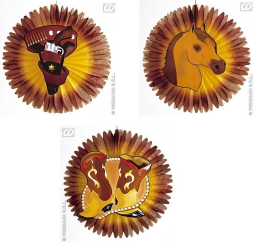 Dekorace Western Boty, Pistole, Kůň - 1 ks