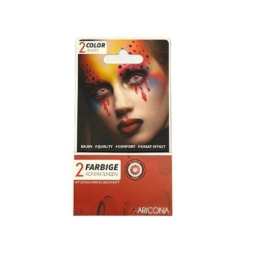 Kontaktní čočky - červené - Bloody - krvavá Mary - Halloween