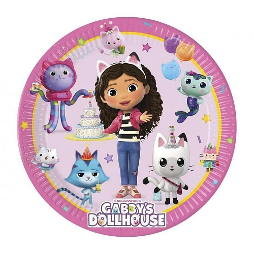 Talíře papírové Gábinin kouzelný domeček - Gabby's Dollhouse - 19,5 cm - 8 ks
