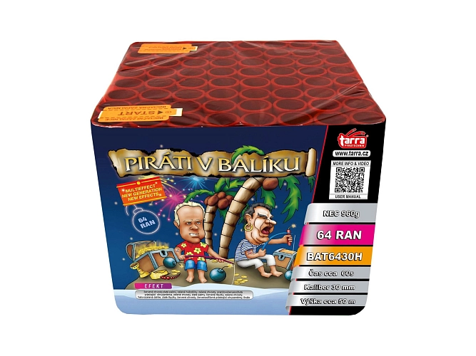 OHŇOSTROJ - BATERIE VÝMETNIC PIRÁTI V BALÍKU 64 RAN 2/1