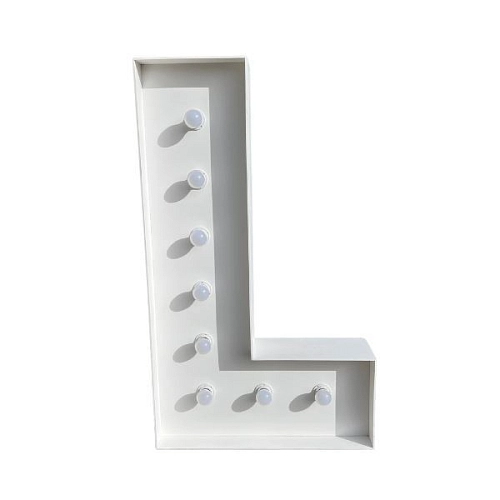 Dekorace - svítící písmeno - L - pronájem