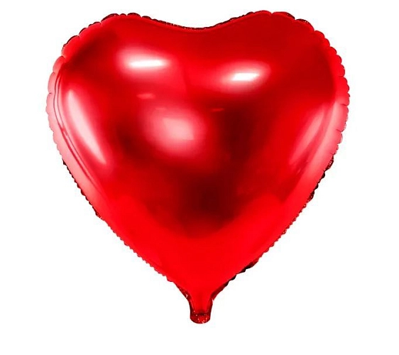 Fóliový balón srdce červené - Valentýn - Svatba - 60 cm
