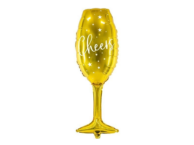 Balón fóliový šampuska - champagne - Silvestr - Happy New Year - 52 cm