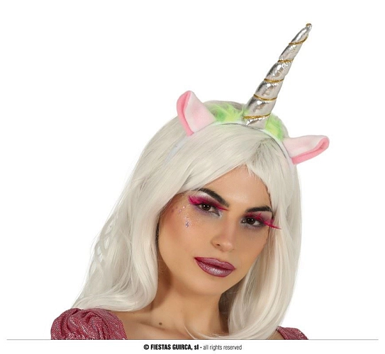 Čelenka JEDNOROŽEC / UNICORN - stříbrná