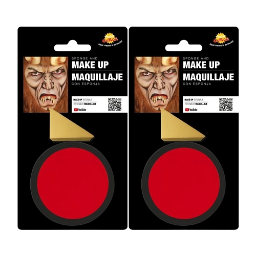 Červený Make-up s houbou 18g - Halloween