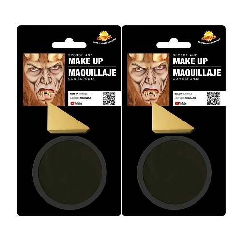 Make-up černý s houbou  18 g - Halloween