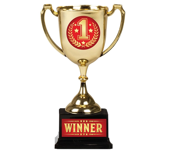 Dekorace vítězný pohár - winner - vítěz - 18 cm