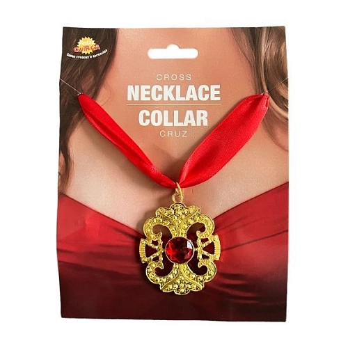 Zlatý medailon Drakula - upír - vampír - Halloween