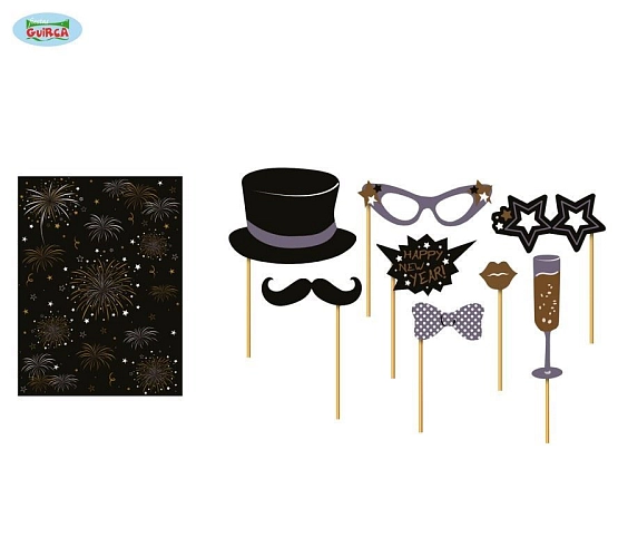 FOTO DOPLŇKY - FOTO KOUTEK - HAPPY NEW YEAR - SILVESTR - 8 ks