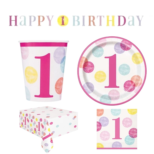 Dětská narozeninová sada 1.Narozeniny Holka - 10 osob
