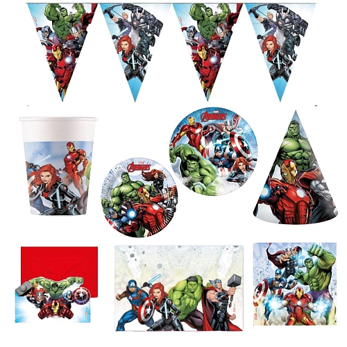 Dětská narozeninová sada Avengers - 10 osob
